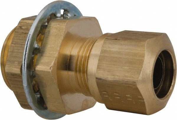 PARKER Parker 66NBH-8-6 Compression Bulkhead Union 3/8 Inch Brass