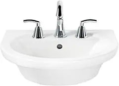 AMERICAN STANDARD American Standard 403008.02 Tropic Petite Pedestal Sink Top, White, 21 Width, 8 Centers