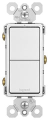 LEGRAND Pass Seymour RCD11WCC6 Dual Decorator Switch 15A 120/277V
