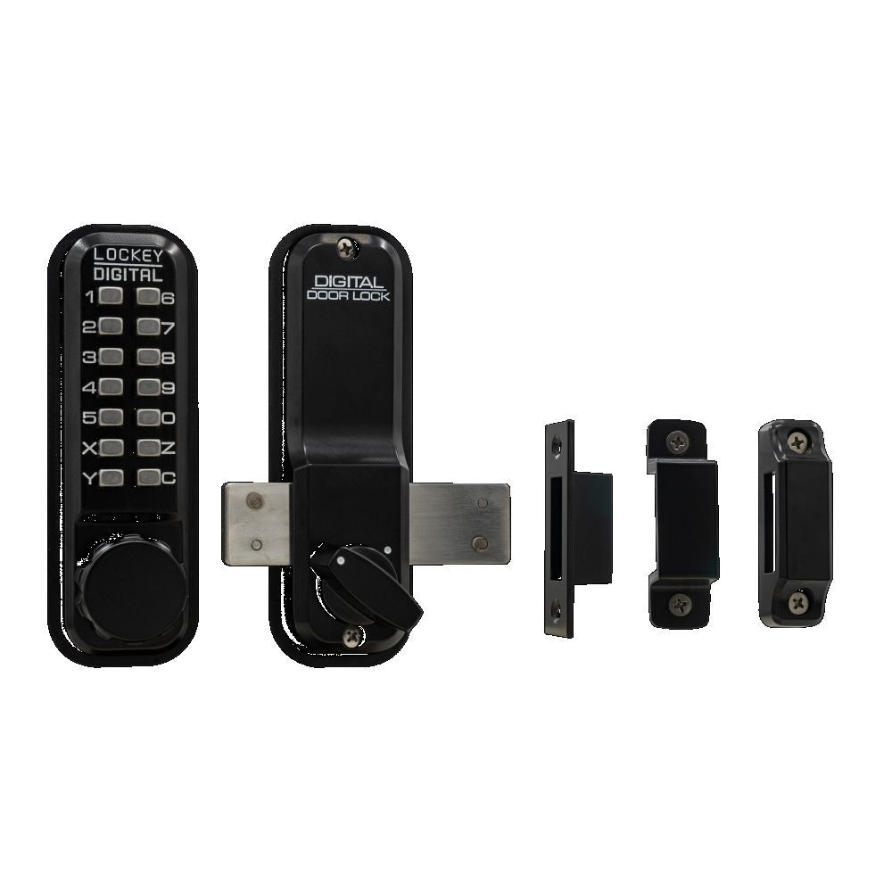 LOCKEY Lockey 2200JBMG Keyless Surface Mount Deadbolt Jet Black