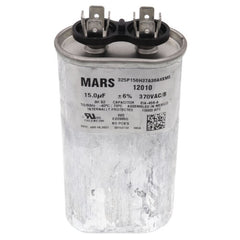 MARS 12010 Capacitor 15 MFD 370V Oval Single Run Section Blue Box