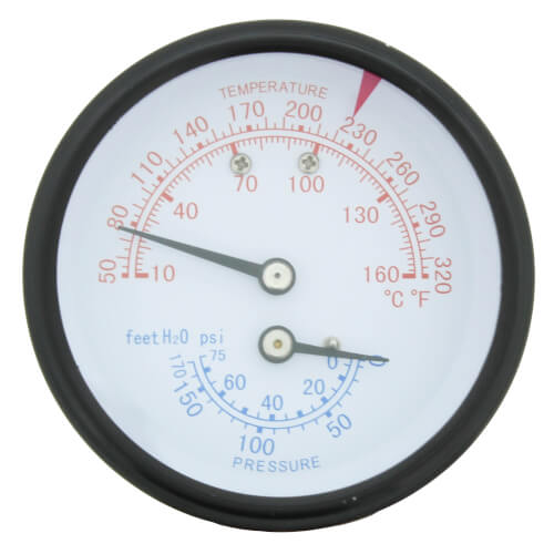 LOCHINVAR Lochinvar 100208152 Gauge Tri-O-Meter Power 75 PSI Replacement MPN