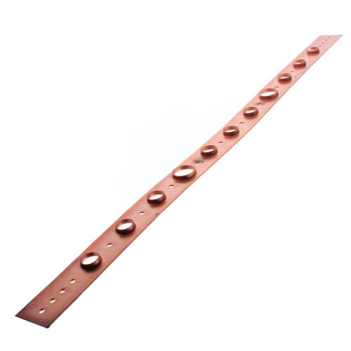 HOLDRITE HoldRite 101-26-R 1/2 in, 3/4 in Copper Stub Bracket w/ extruded holes 26 in Length