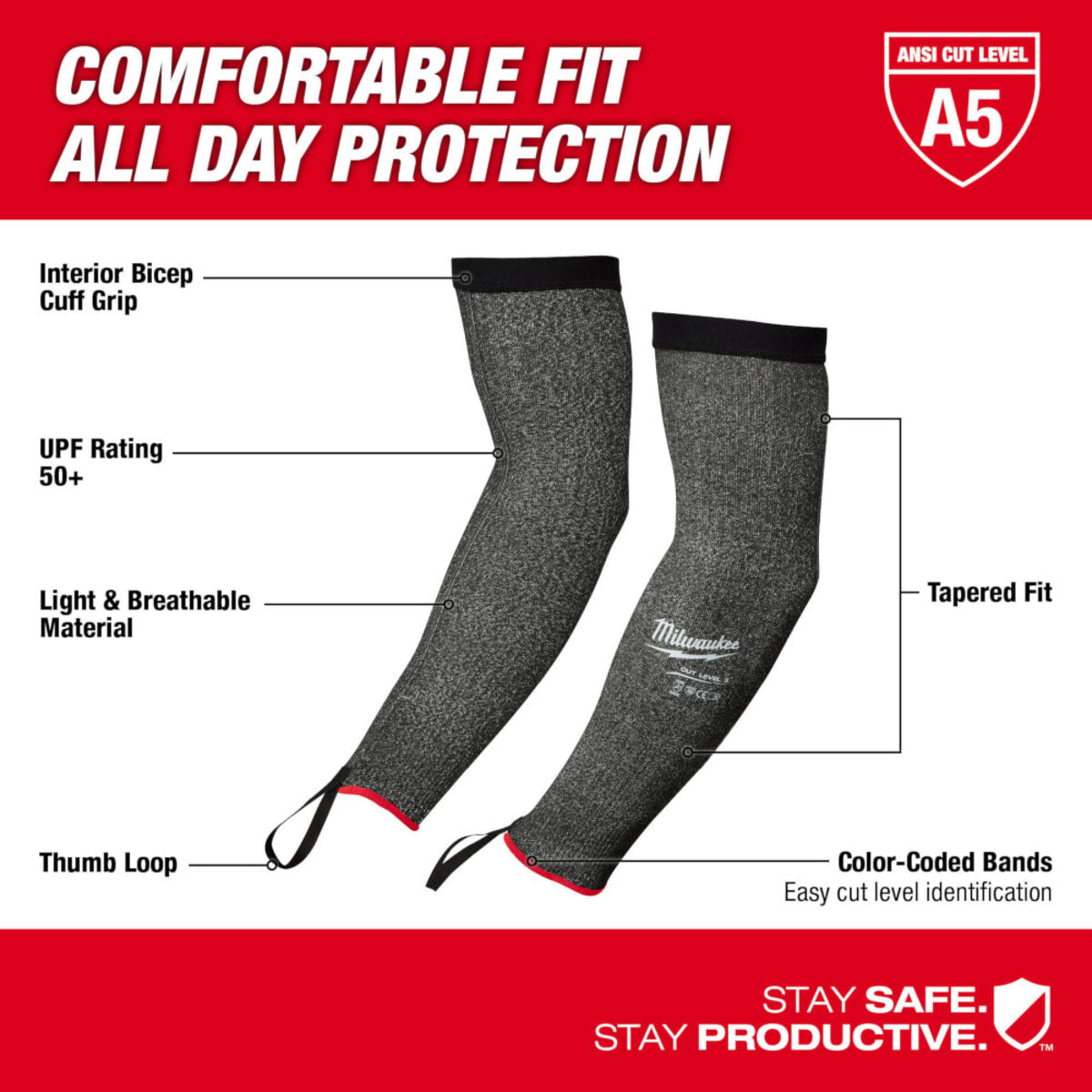 MILWAUKEE Milwaukee 48-73-9050 16 Cut Level 5 Protective Sleeves