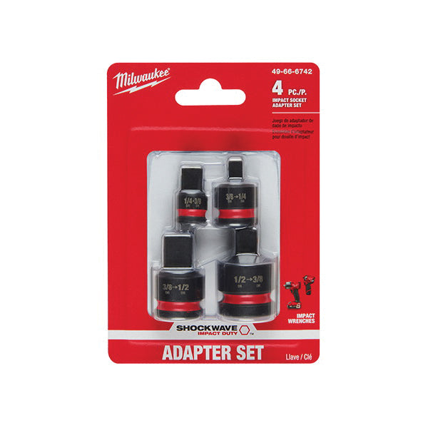 MILWAUKEE Milwaukee 49-66-6742 SHOCKWAVE Impact Duty 1/4-1/2 Drive Adapter Set
