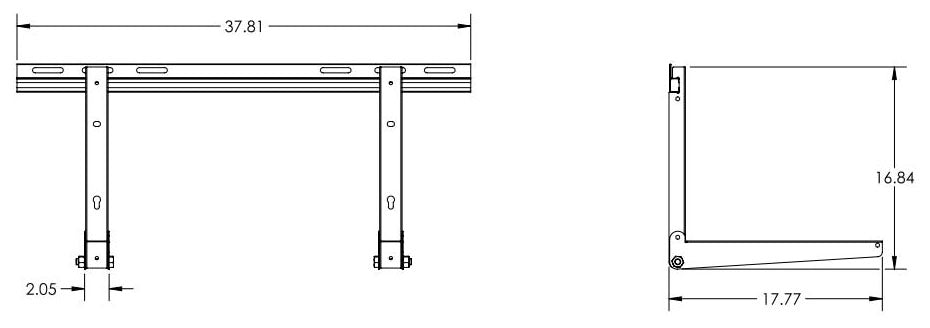 DIVERSITECH DiversiTech 230-B2M Hef-T-Bracket Wall Bracket for Condensing Unit 18 L with Replacement MPN