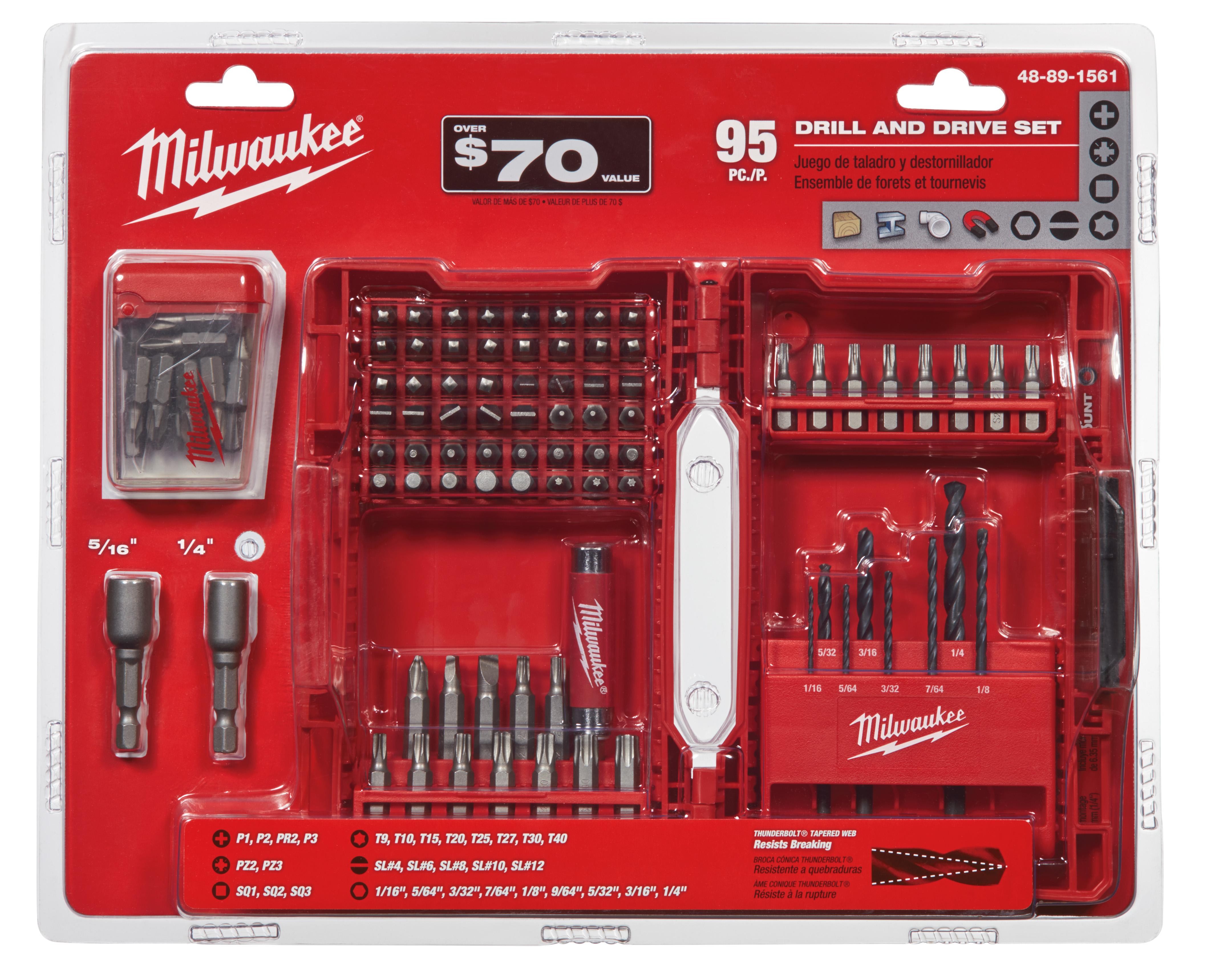 MILWAUKEE Milwaukee 48-89-1561 95-Piece S2 Drill and Drive Kit