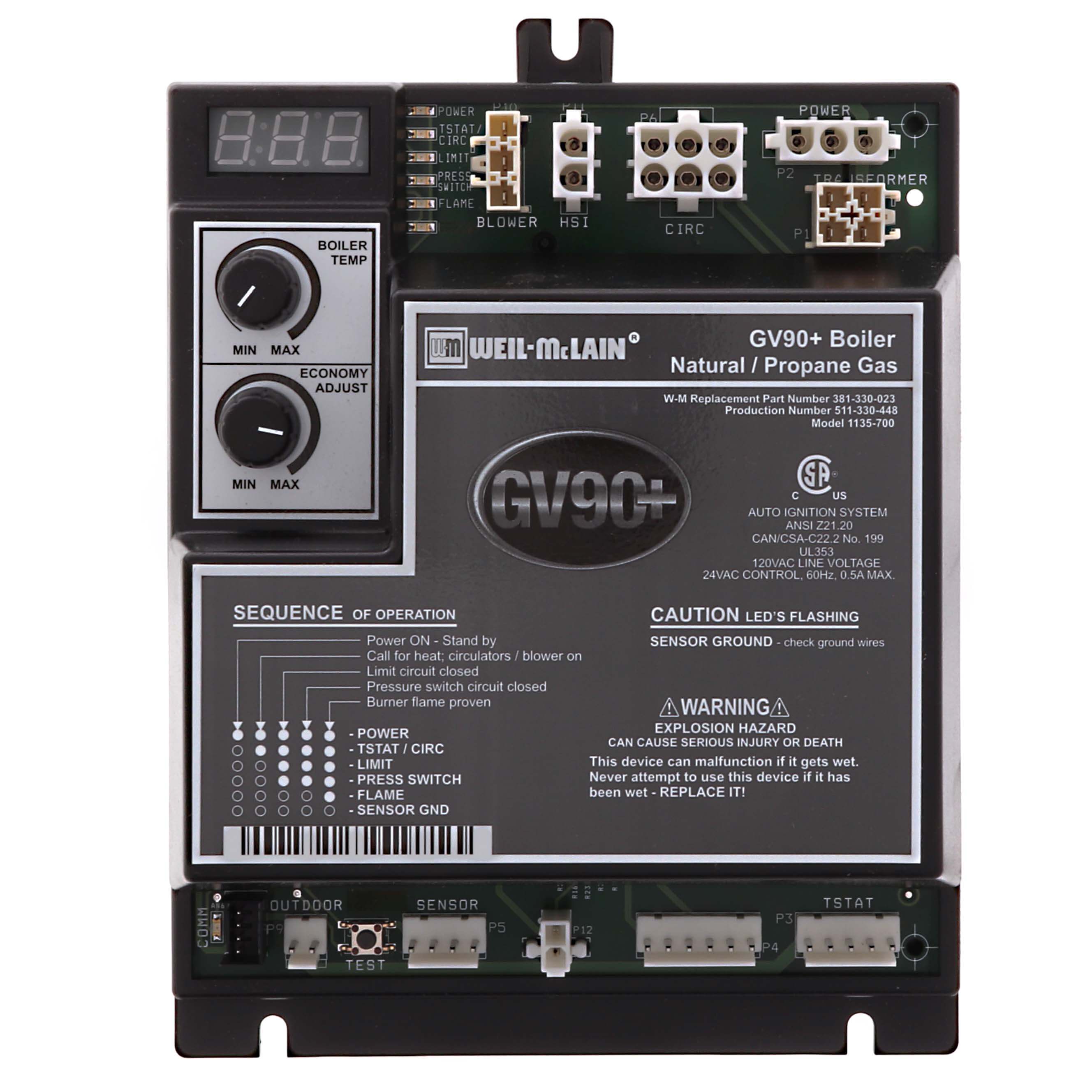 WEIL-MCLAIN 381-330-025 FURNACE CONTROL BOARDS