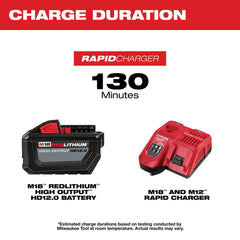 Milwaukee 48-59-1200 M18 RedLithium High Output HD12.0Ah Battery Charger Starter Kit