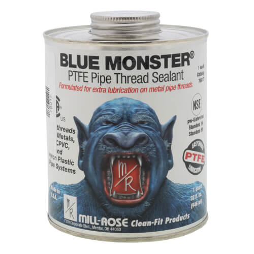 BLUE MONSTER Blue Monster 76017 Heavy-Duty Industrial Grade Thread Sealant with PTFE (32 oz.)