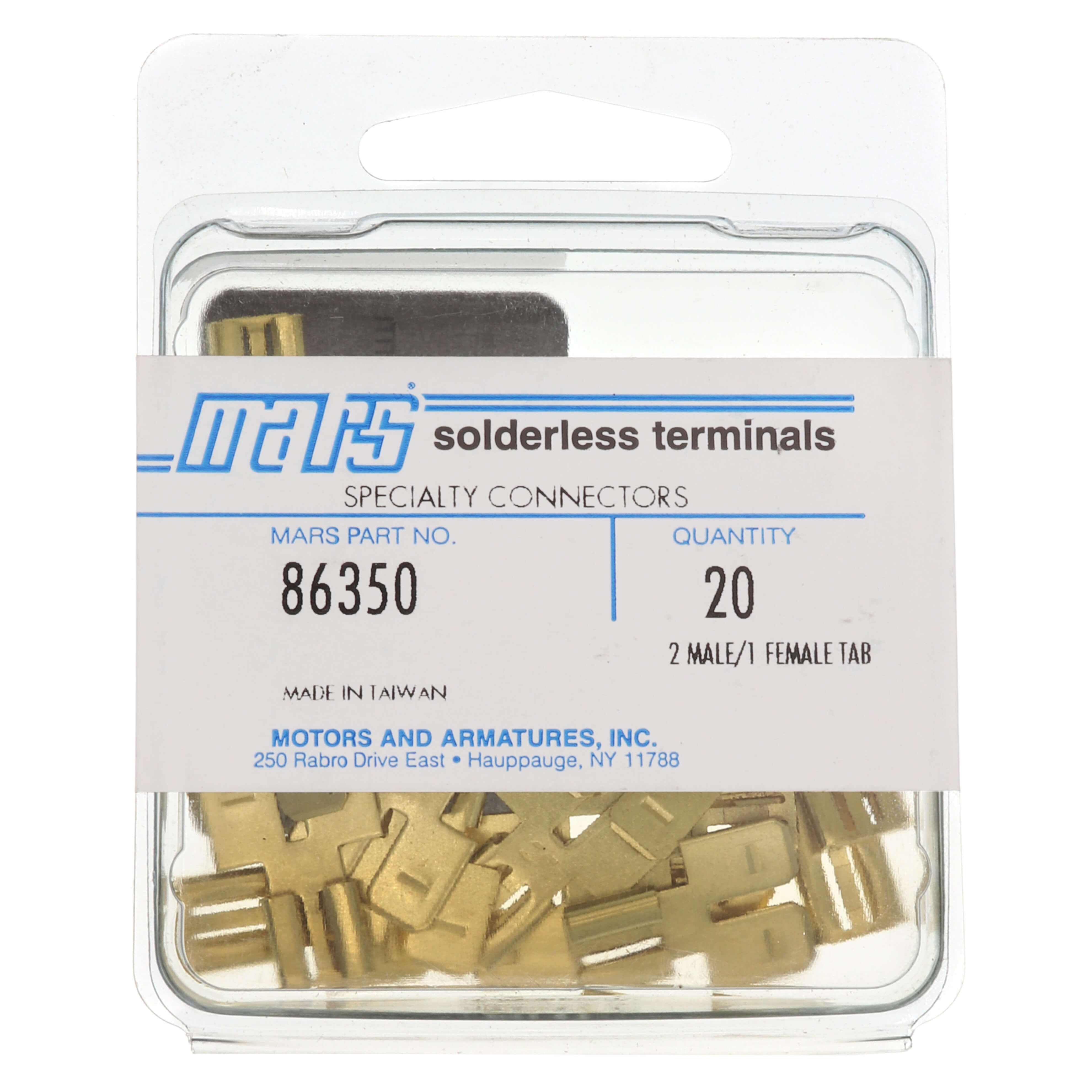 MARS MARS 86350 Tab Adapter, Non-Insul 1/4 2M x 1F 20Pk