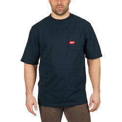 MILWAUKEE Milwaukee 601BL-L Heavy Duty Pocket T-Shirt - Short Sleeve - Blue L