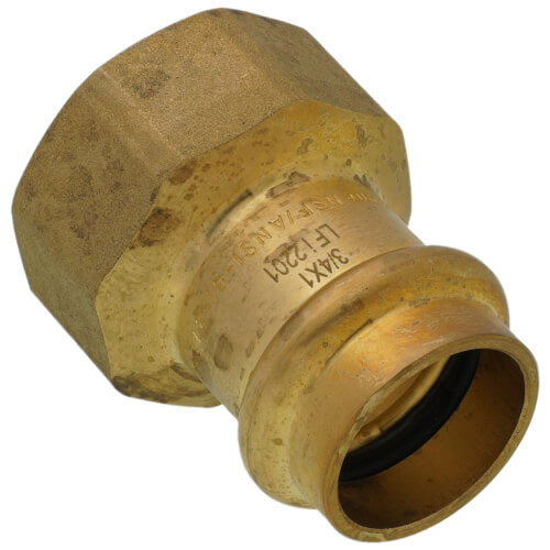 WEBSTONE Webstone H86403W-RX 3/4 Copper Press x 1 FIP DZR Brass Transition Adapter (Lead Free)