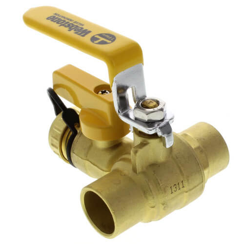WEBSTONE Webstone 50613W 3/4 Sweat PRO-PAL Full Port Ball Valve w/ Drain Lead Free