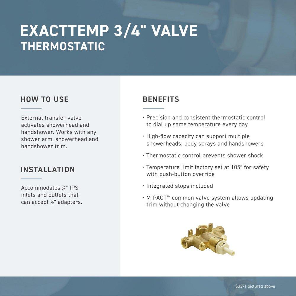 MOEN Moen TS3411ORB ExactTemp Two Handle Thermostatic Valve Trim in Oil Rubbed Bronze