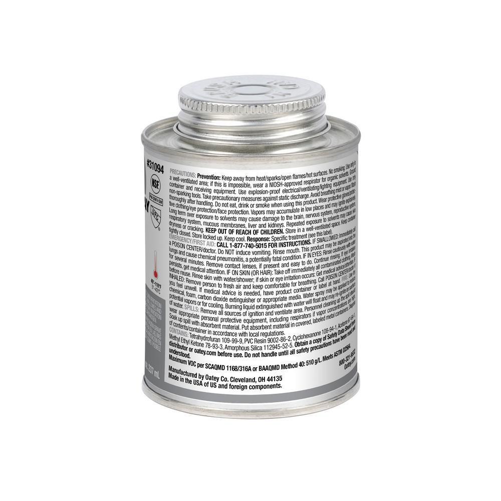 OATEY Oatey 31094 8 oz. Plastic Grey Pipe Cement