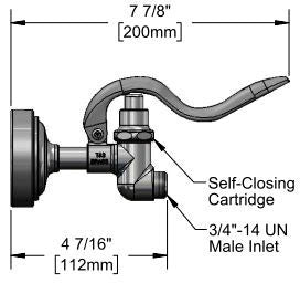 T&S BRASS T&S Brass B-0107 Spray Valve 1.15 GPM (3/4-14 UN Male) Replacement MPN