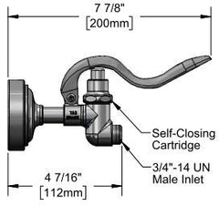 T&S Brass B-0107 Spray Valve 1.15 GPM (3/4-14 UN Male) Replacement MPN