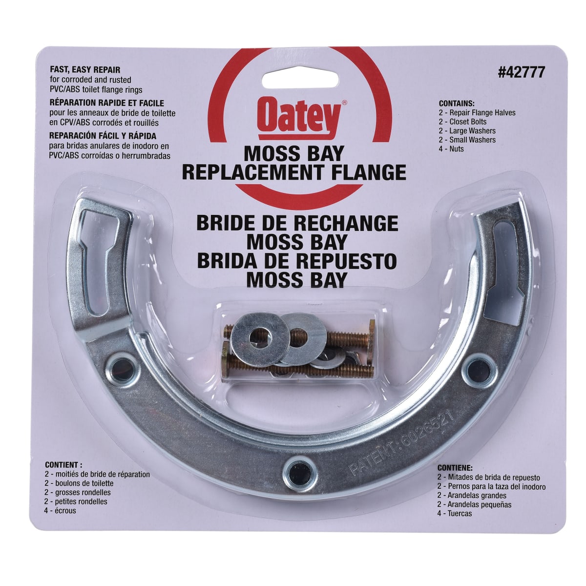 OATEY Oatey 42777 1/4 in. Metal Closet Flange with Test Cap
