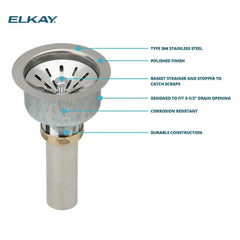 ELKAY Elkay LK99 Deluxe Drain Outlet Stainless Steel