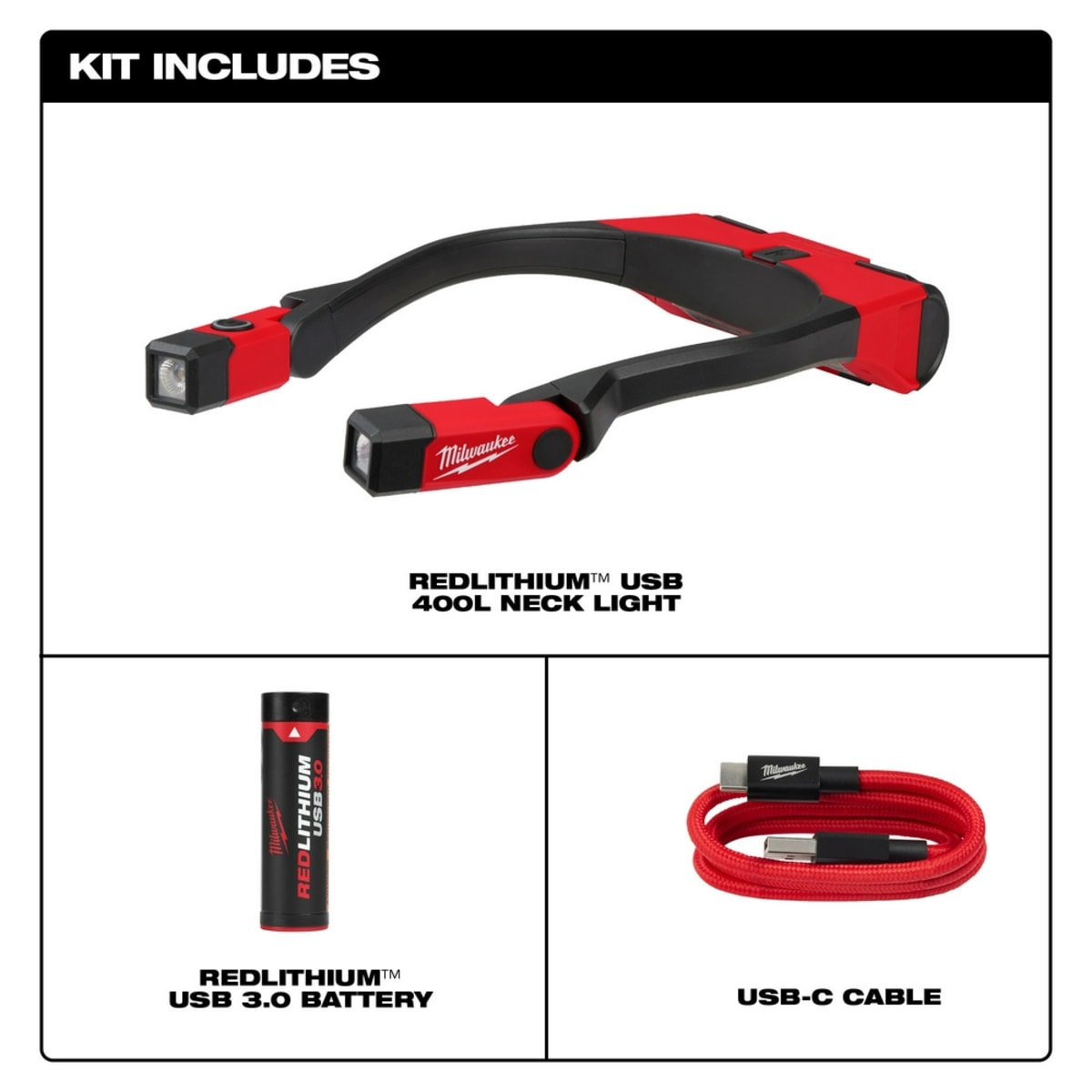 MILWAUKEE Milwaukee 2117-21 REDLITHIUM USB 400L Neck Light