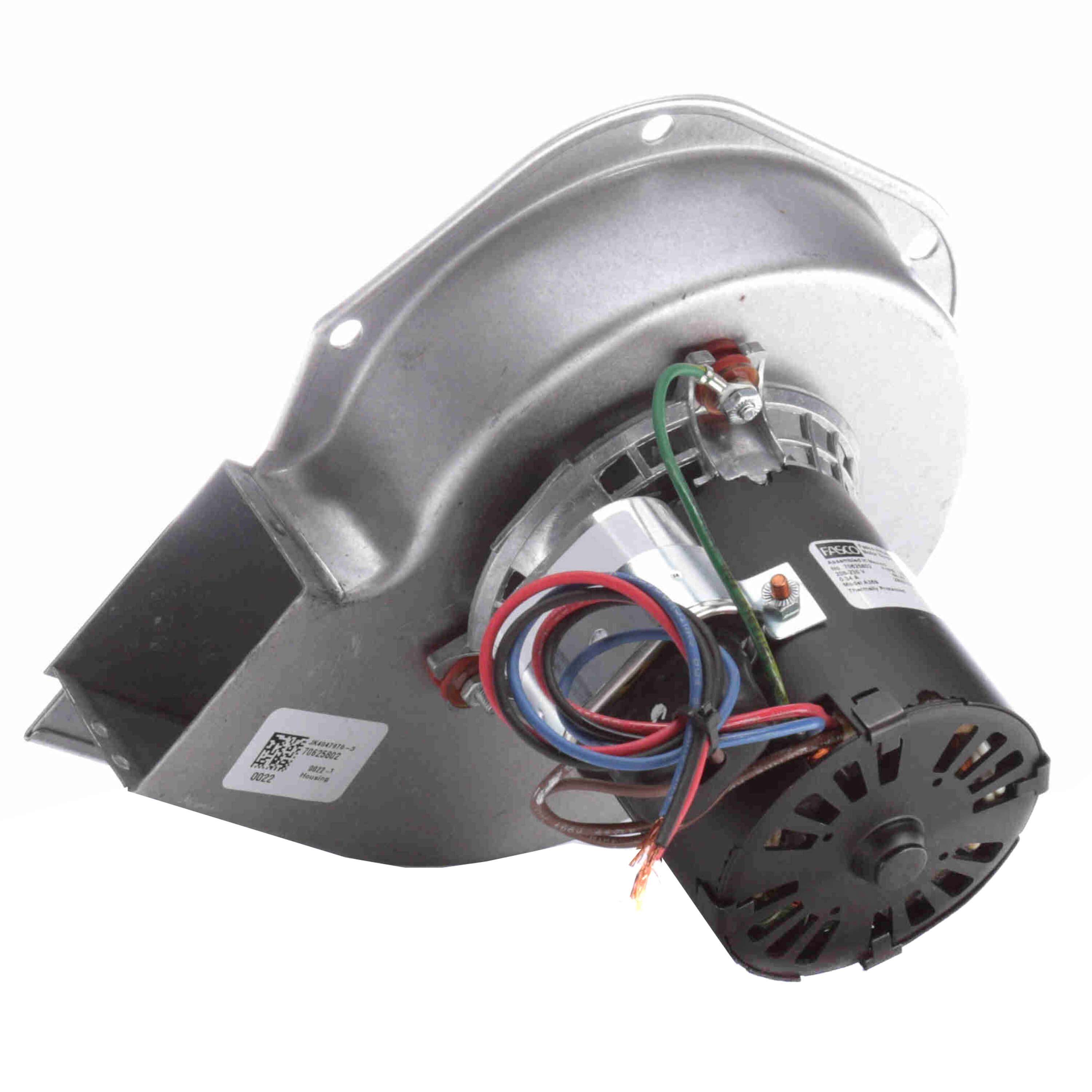 GENTEQ MOTORS Fasco A369 Draft Inducer Motor 2-Speed 2800 RPM 1/45 HP 208/230V
