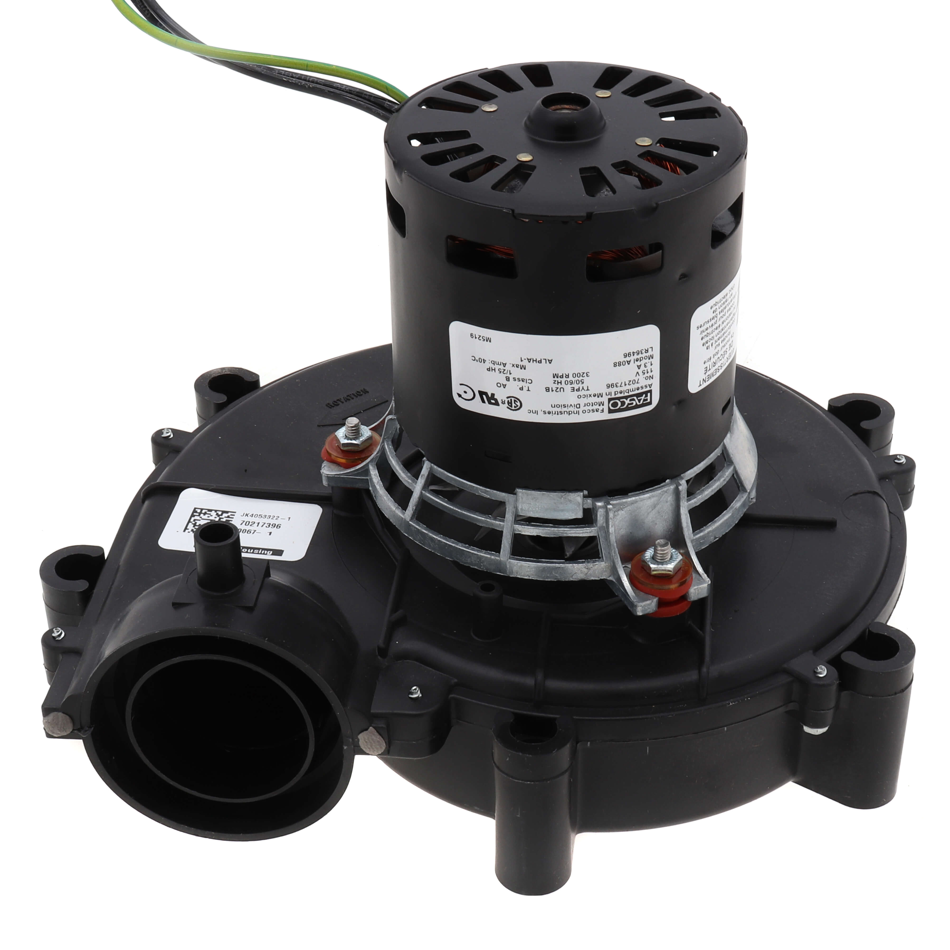 GENTEQ MOTORS Fasco A088 1-Speed 3200 RPM 1/25 HP Draft Inducer Motor (115V) Coleman Replacement