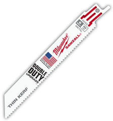 Milwaukee 48-00-5092 6 in. 10 TPI Thin Kerf SAWZALL Blades 5 Pack