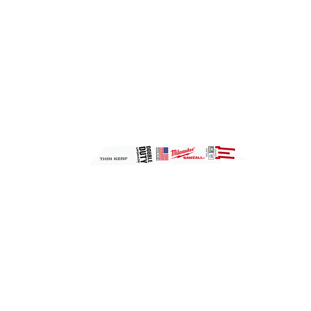 MILWAUKEE Milwaukee 48-00-5092 6 in. 10 TPI Thin Kerf SAWZALL Blades 5 Pack