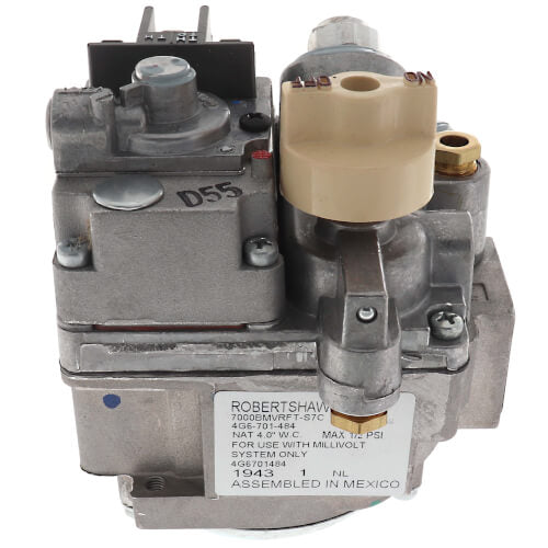 ROBERTSHAW ROBERTSHAW 700-511 3/4 X 3/4 Millivolt Pool Heater Gas Valve Includes LP Kit & Bushings 300000 BTU Replaces 4F2-702-470 4G6-702-485 7000BMVRFT-LP-S7C 7000BMVRFT