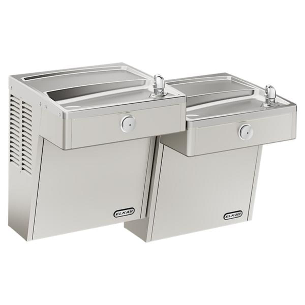 ELKAY Elkay VRCTL8SC Wall Mount Vandal-Resistant Bi-Level ADA Cooler Non-Filtered Refrigerated Stainless