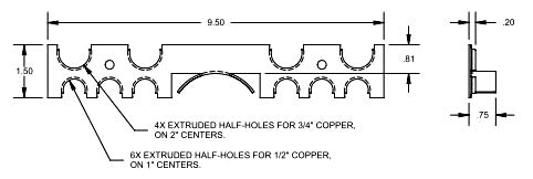 HOLDRITE Holdrite 111-S Pipe Support Bracket 1/2 & 3/4 Inch