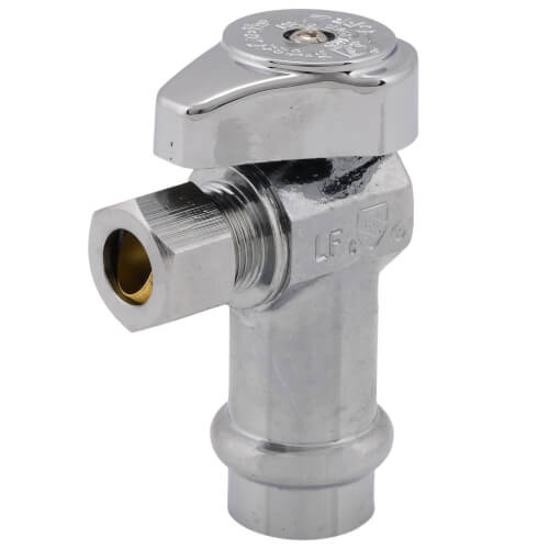 BRASSCRAFT BrassCraft G2CP19XC1 1/2 x 3/8 in. Press x Compression Angle Supply Stop Valve