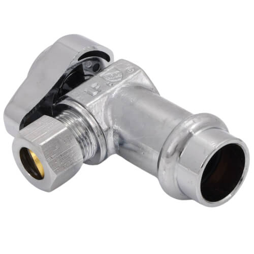 BRASSCRAFT BrassCraft G2CP19XC1 1/2 x 3/8 in. Press x Compression Angle Supply Stop Valve