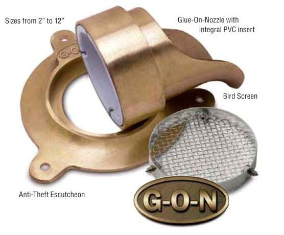 RECTORSEAL Rectorseal 82706 G-O-N Glue On Nozzle With Escutcheon, 4 Inch