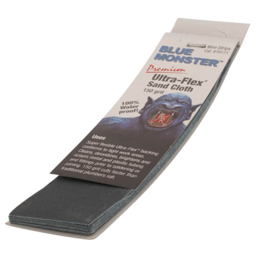 BLUE MONSTER Blue Monster 70171 Ultra-Flex Abrasive Cloth 2 x 8 Mini Strips Pack of 10