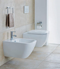 Duravit 0064690099 Happy D.2 Elongated Closed Front Toilet Seat with Cover in White
