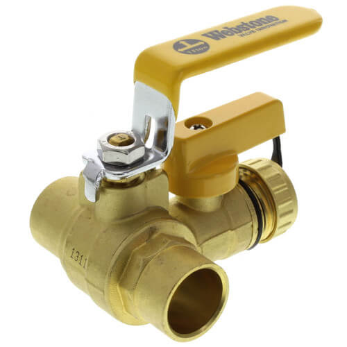 WEBSTONE Webstone 50613 PRO-PAL Full Port Ball Valve w/ Drain, 3/4 Sweat, 50613W