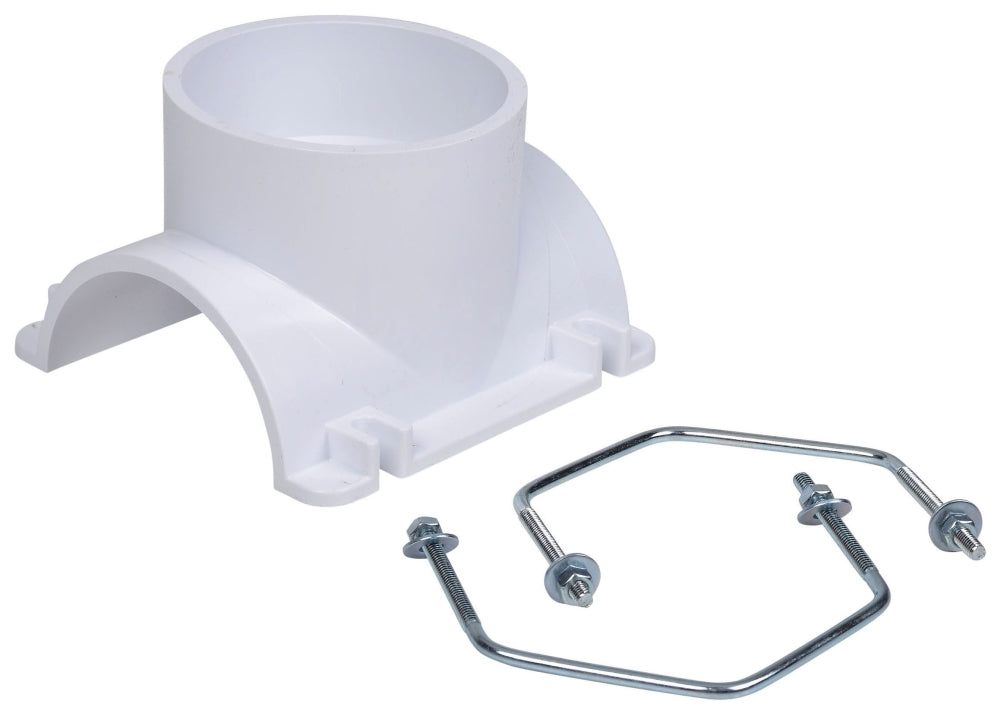 OATEY Oatey 43795 4 x 4 Schedule 40 White/Black PVC Saddle Tee Kit