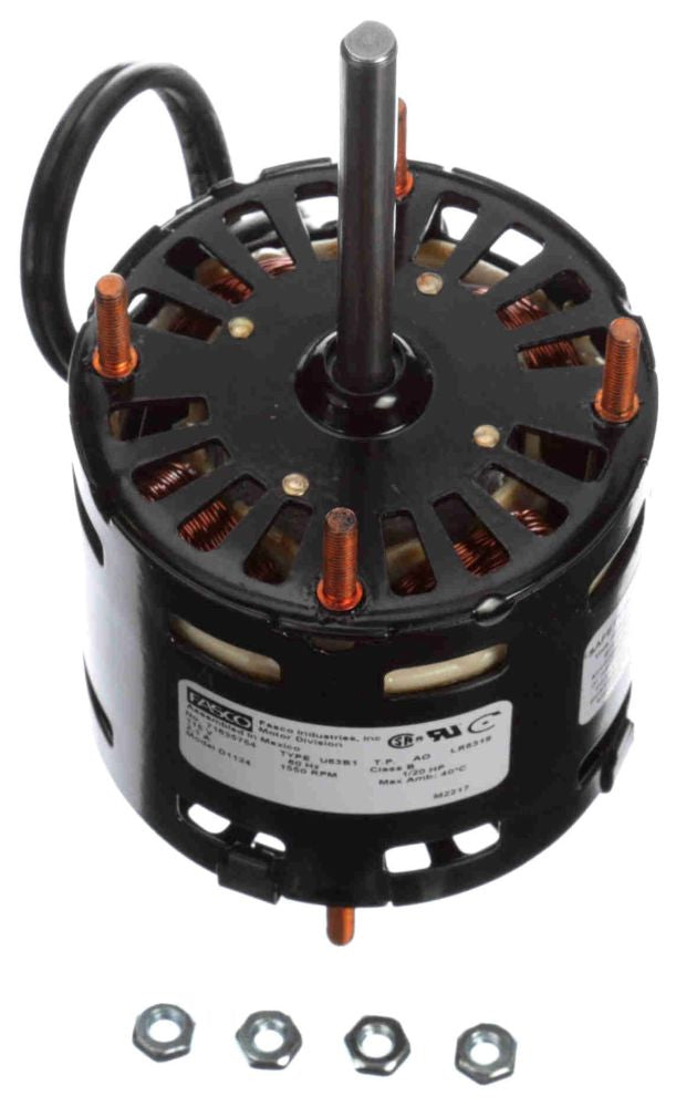 GENTEQ MOTORS Fasco D1124 1/20 HP Refrigeration Fan Motor 1550 RPM