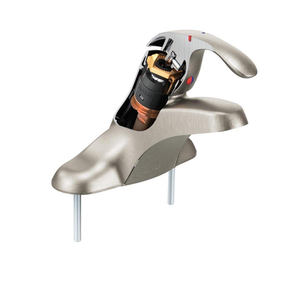 MOEN Moen 8430CBN M-BITION Single Handle Centerset Bathroom Sink Faucet in Classic Brushed Nickel