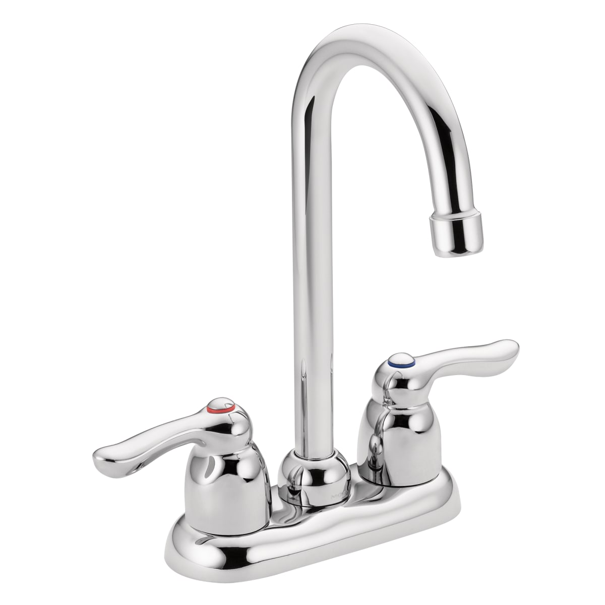 MOEN Moen 8957 M-BITION 4 In. Centerset 2-Handle Vandal-Resistant Bar Faucet with 1/2 In. IPS Connections, 1.5 GPM
