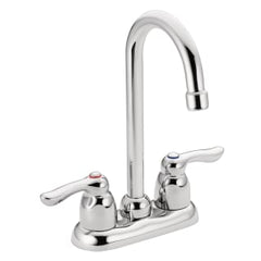 MOEN Moen 8957 M-BITION 4 In. Centerset 2-Handle Vandal-Resistant Bar Faucet with 1/2 In. IPS Connections, 1.5 GPM
