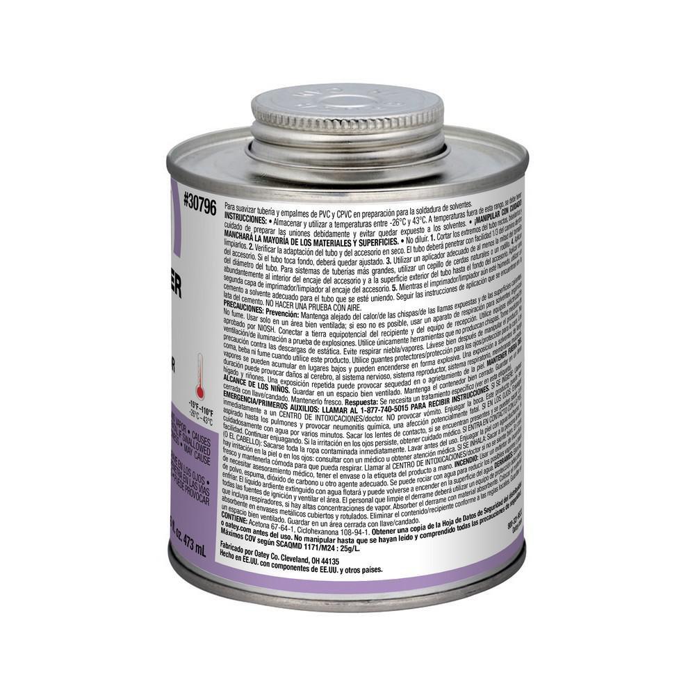 OATEY Oatey 30796 16 oz. PVC Purple Primer Cleaner