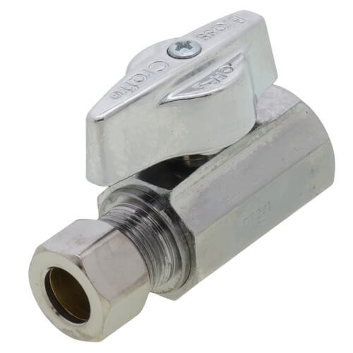 BRASSCRAFT BrassCraft KTR10X C Ball Handle Straight Supply Stop Valve 3/8 FIP x OD Compression
