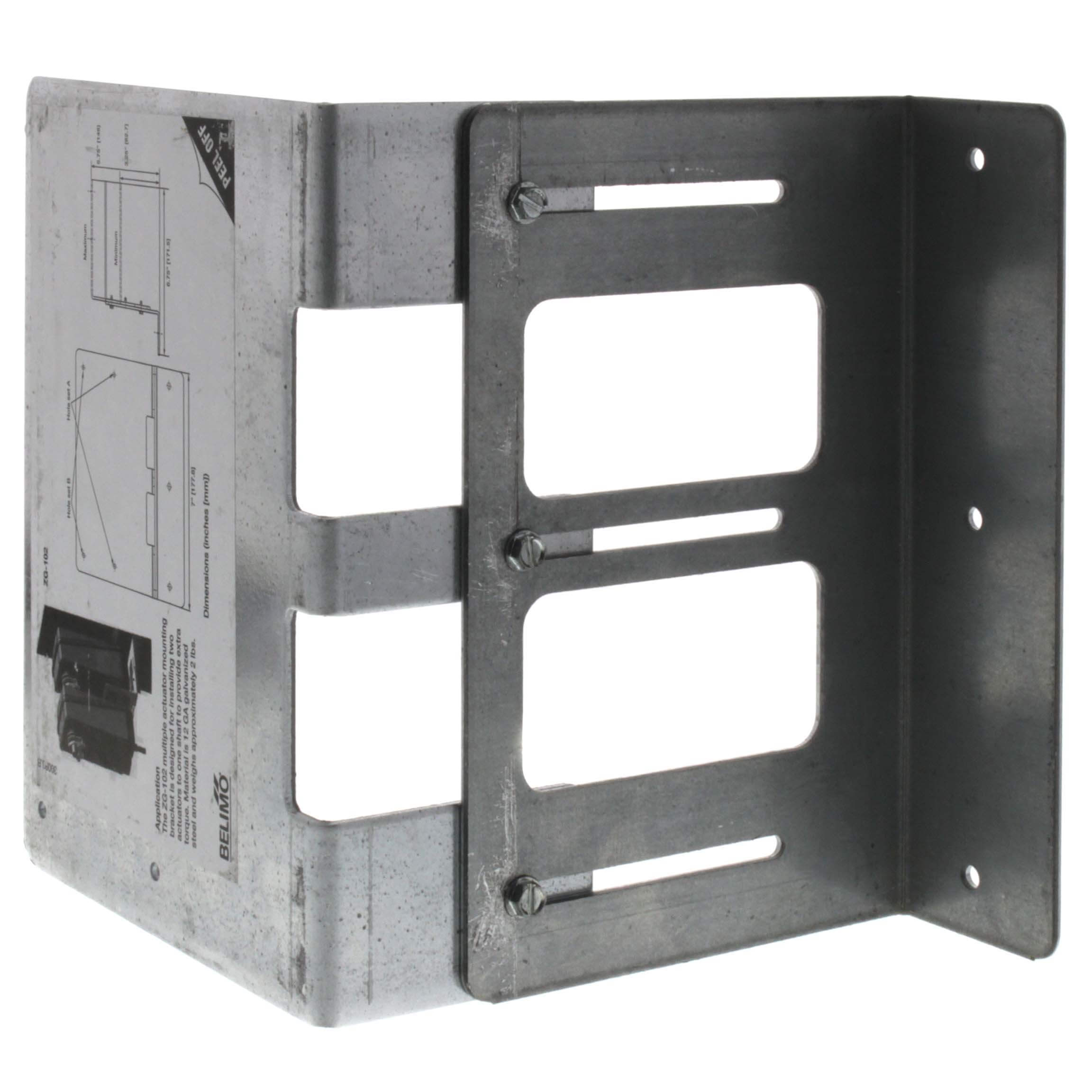 BELIMO Belimo ZG-102 Mounting Bracket, Dual actuator mounting bracket | ZG-102