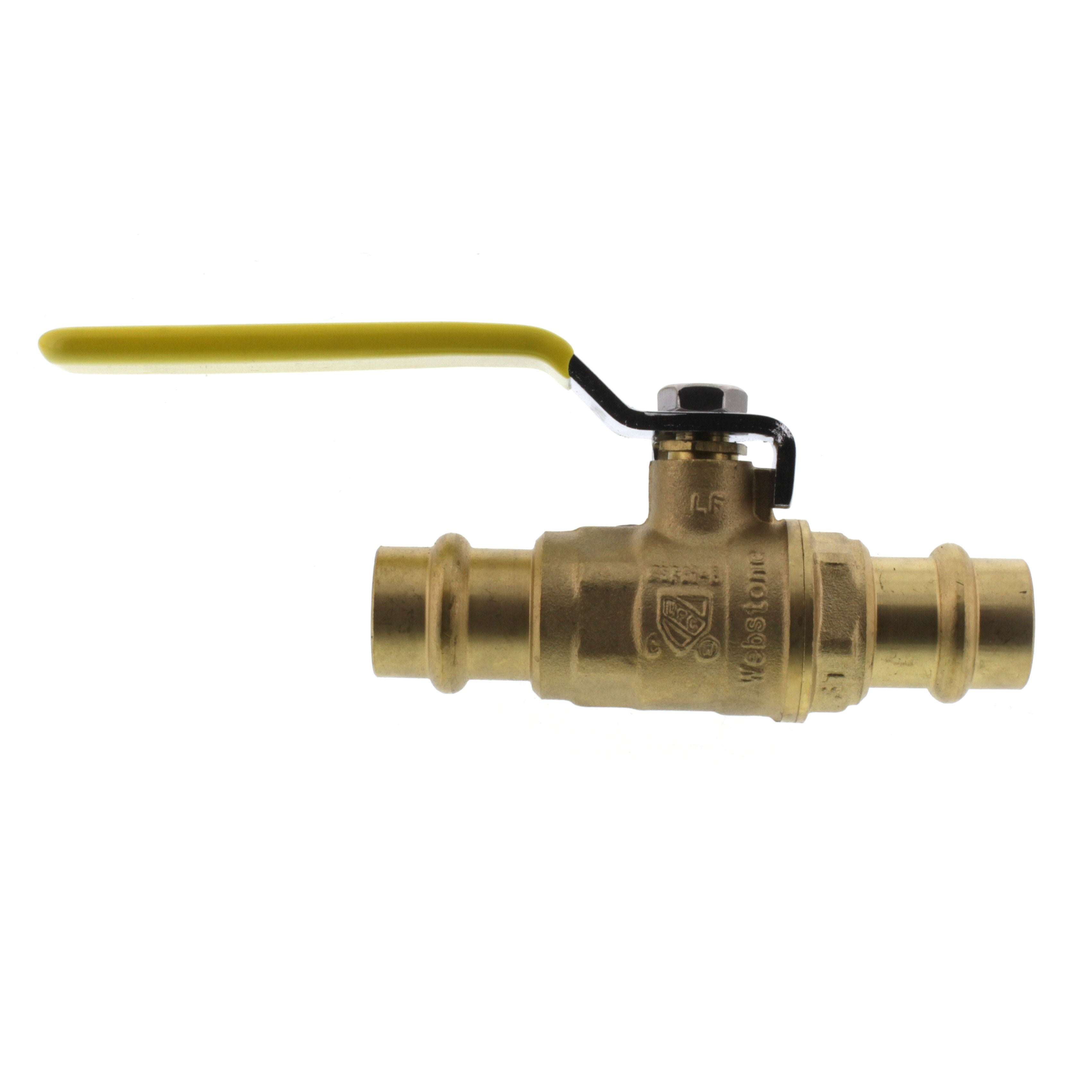WEBSTONE Webstone 81702W 1/2 Press Full Port Brass Ball Valve Lead Free