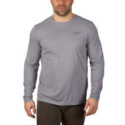 MILWAUKEE Milwaukee 415G-2X WORKSKIN Lightweight Performance Shirt - Long Sleeve - Gray 2X