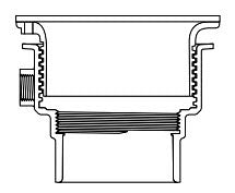 Sioux Chief 842-4PNR 4 In. Inside Caulk Plastic Floor Drain