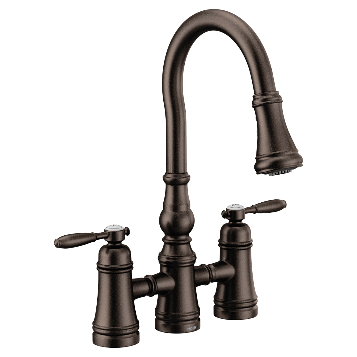 MOEN Moen S73204ORB Weymouth Oil Rubbed Bronze Two-Handle Pulldown Kitchen Faucet